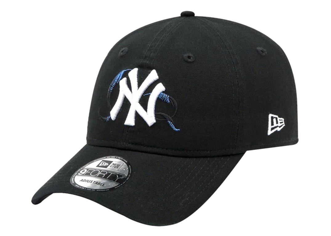 Pre-owned New Era X Bts X Mlb Black Swan New York Yankees 9forty Hat Black