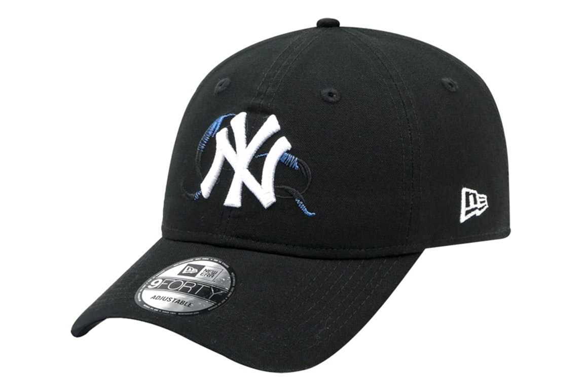 Pre-owned New Era X Bts X Mlb Black Swan New York Yankees 9forty Hat Black