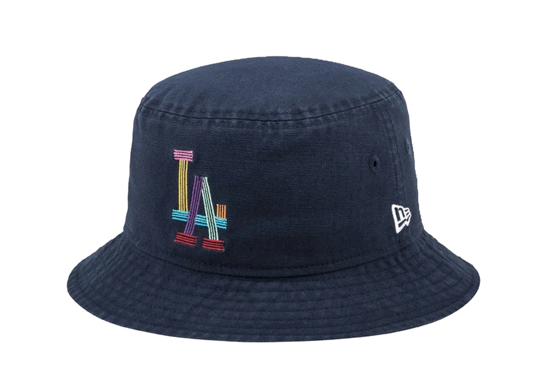 Pre-owned New Era X Bts X Mlb Dynamite Los Angeles Dogers Bucket Hat Oceanside Blue