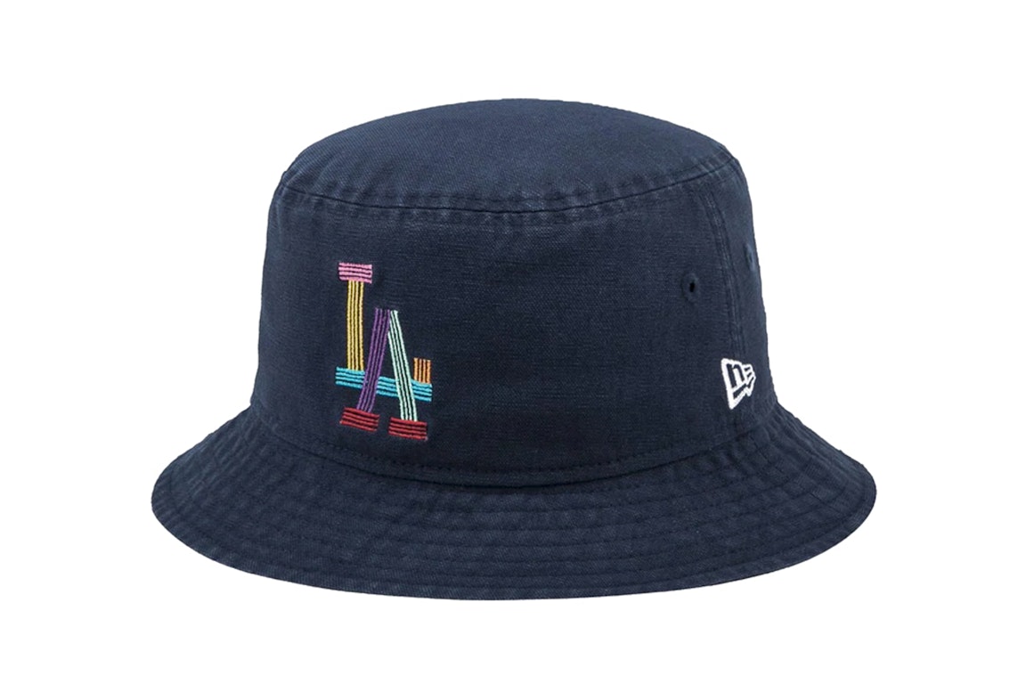 Pre-owned New Era X Bts X Mlb Dynamite Los Angeles Dogers Bucket Hat Oceanside Blue