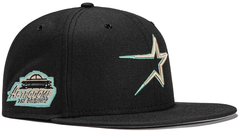 New Era x Hat Club Exclusive Aux Pack Vinyl Houston Astros Astrodome Patch 59FIFTY Fitted Hat Black