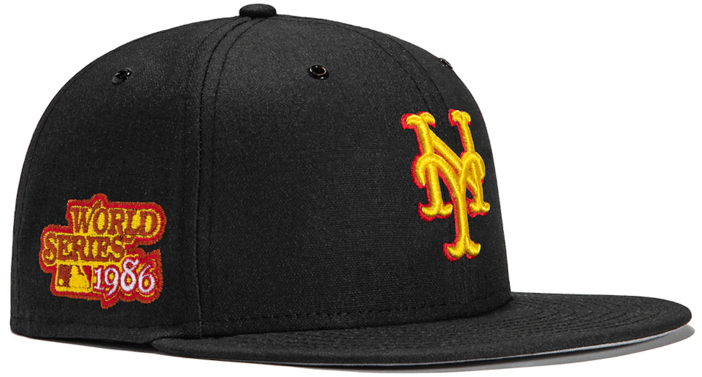 New Era x Hat Club Exclusive Aux Pack Vinyl New York Mets 1986 World Series  Patch 59Fifty Fitted Hat Black - FW22 Men's - US