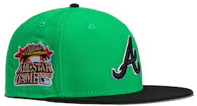 New Era x Hat Club Exclusive Cereal Pack Bonus Flavors Atlanta Braves 2000 All Star Game Patch 59Fifty Fitted Hat Lime Green/Black