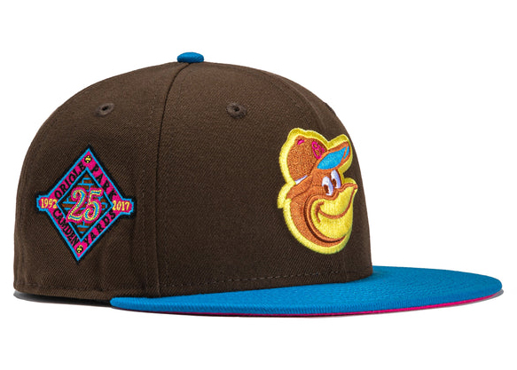 New Era x Hat Club Exclusive Cereal Pack Bonus Flavors San Diego Padres Stadium Patch Friar 59Fifty Fitted Hat Brown/Gold