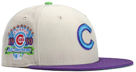 New Era x Hat Club Exclusive Cereal Pack Bonus Flavors Chicago Cubs 1990 All Star Game Patch 59Fifty Fitted Hat White