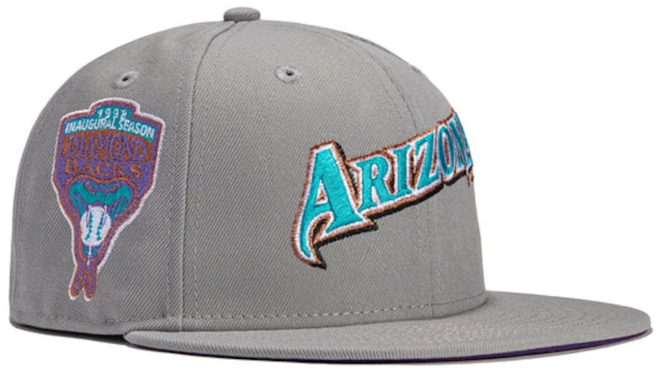 Men's New Era Stone/Black Arizona Diamondbacks Retro 59FIFTY Fitted Hat