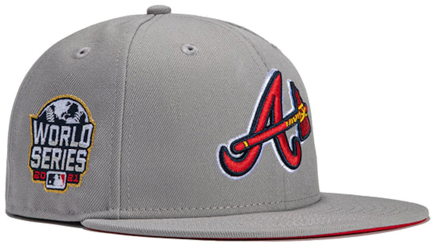 New Era x Hat Club Exclusive Grey OTC Atlanta Braves 2021 World Series  Patch Alternate 59Fifty Fitted Hat Grey Men's - FW22 - GB
