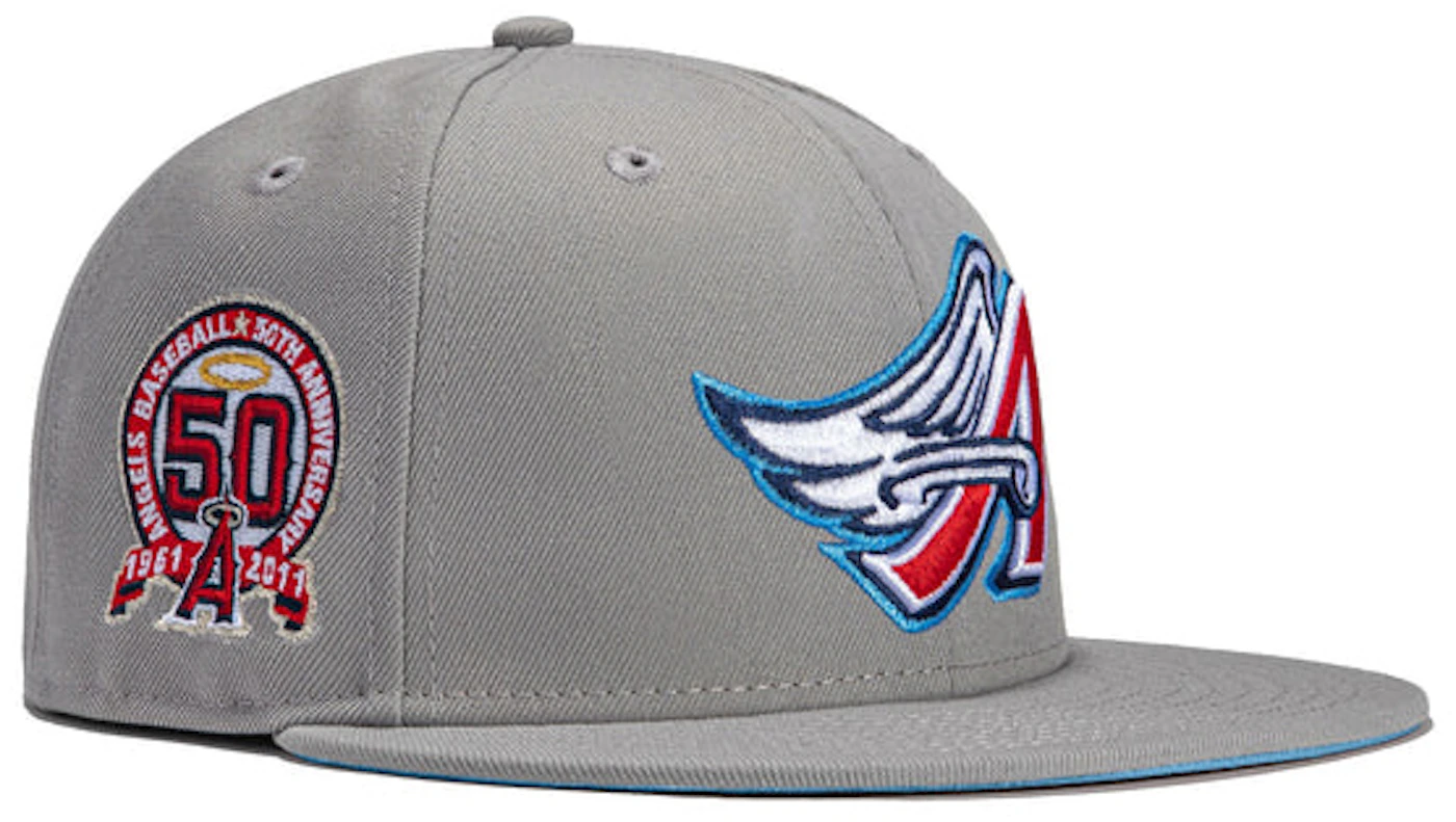 Los Angeles Angels New Era 60th Anniversary Authentic Collection On-Field  59FIFTY Fitted Hat - Red