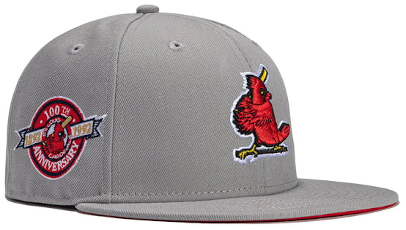 Men's St. Louis Cardinals New Era White/Light Blue Cooperstown Collection  125th Anniversary Chrome 59FIFTY Fitted Hat