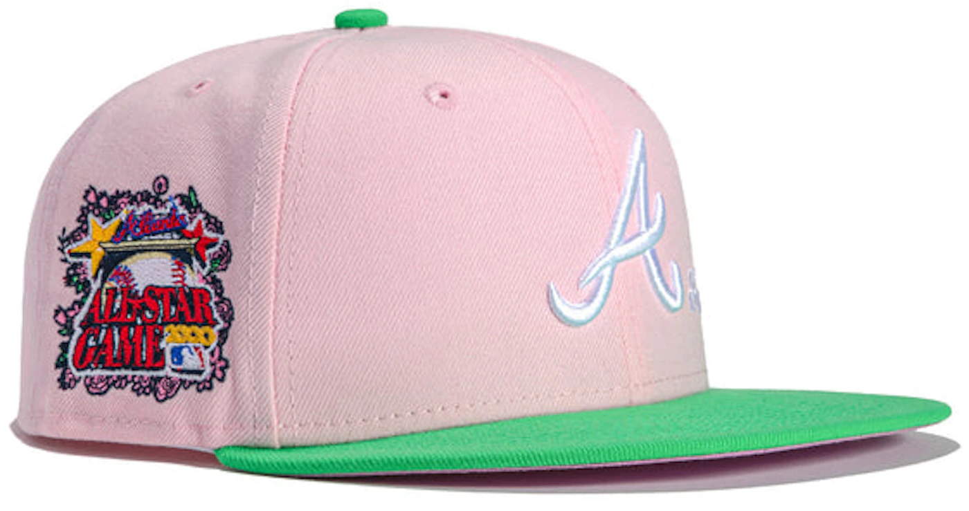 Atlanta Braves Pink Bottom Fitted Size 7 From Hat Club for Sale in