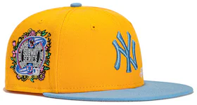 New Era x Hat Club Exclusive Jae Tips Forever New York Yankees 2000 Subway Series Patch 59Fifty Fitted Hat Gold/Light Blue