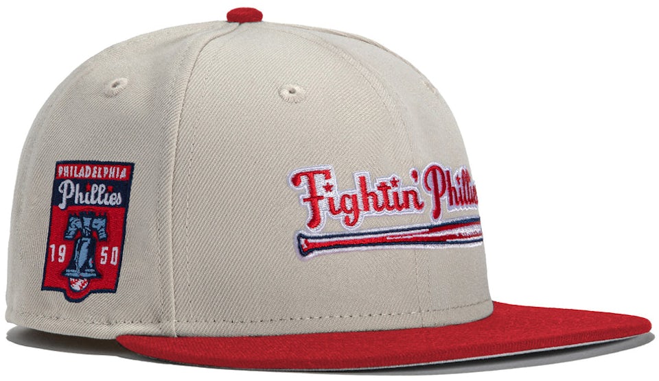 New Era x Hat Club Exclusive Stone Dome Philadelphia Phillies 1950 Patch Fightin  Phillies 59Fifty Fitted Hat Stone Men's - FW22 - US