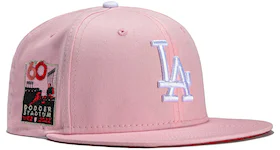 New Era x Hat Club Los Angeles Dodgers 60th Anniversary Stadium Patch Strawberry Jam 59Fifty Fitted Hat Pink