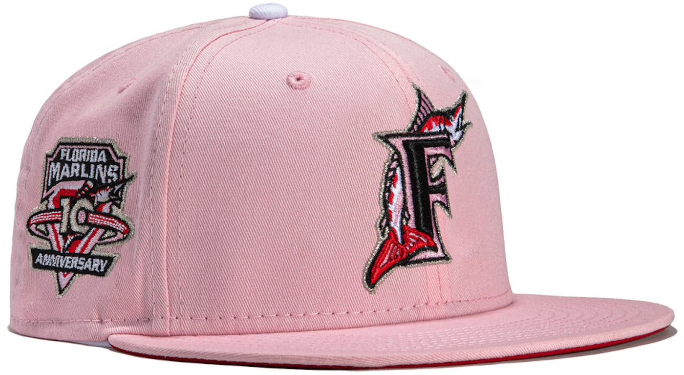 New Era 59Fifty Glacier Miami Marlins 10th Anniversary Patch Logo Hat – Hat  Club