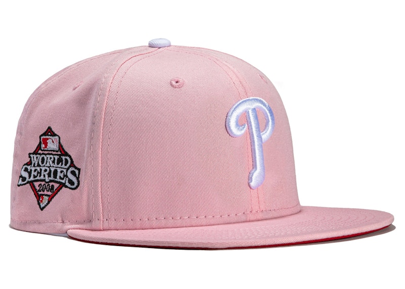 New Era x Hat Club Philadelphia Phillies 2008 World Series Patch Strawberry Jam 59Fifty Fitted Hat Pink Men s FW22 GB