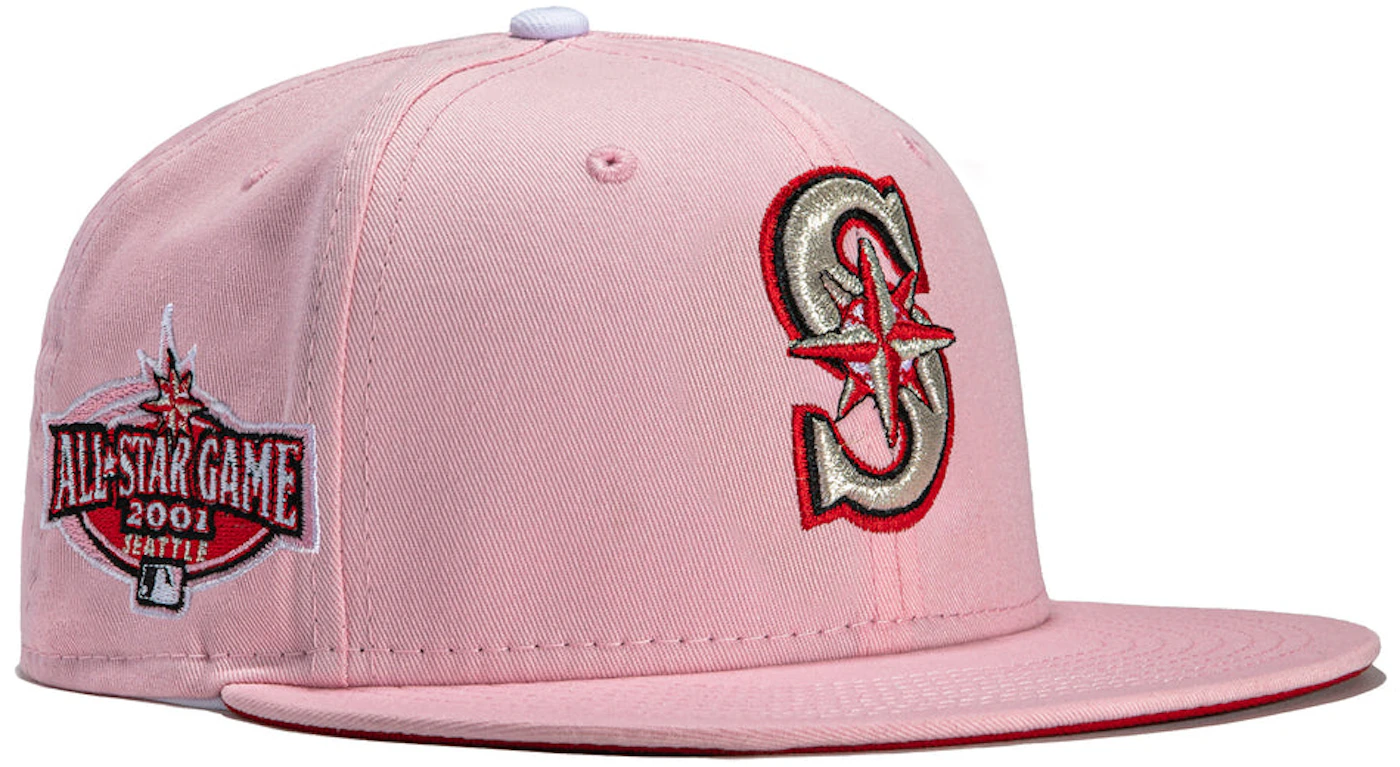 New Era x Hat Club Seattle Mariners 2001 All Star Game Patch Strawberry Jam  59Fifty Fitted Hat Pink Men's - FW22 - US