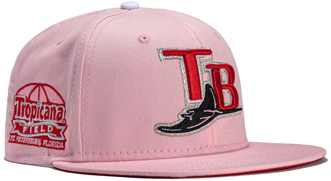 New Era x Hat Club Tampa Bay Rays Tropicana Field Patch Strawberry Jam  59Fifty Fitted Hat Pink Men's - FW22 - US