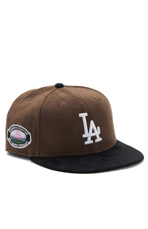 Pre-owned New Era X Ps Reserve X Miki Guerra Suede Dodgers 59fifty Fitted Hat Pink Mocha