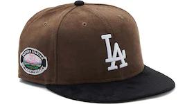 New Era x PS Reserve x Miki Guerra Suede Dodgers 59Fifty Fitted Hat Pink Mocha