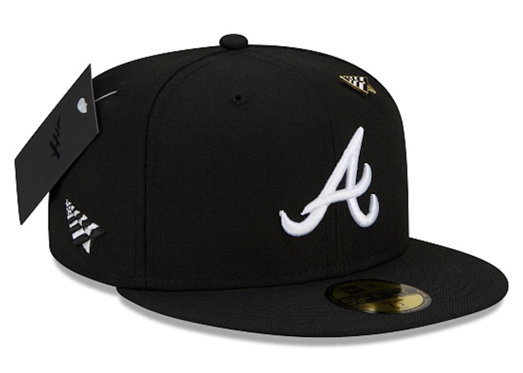 Pre-owned New Era X Paper Planes Atlanta Braves 59fifty Fitted Hat Black