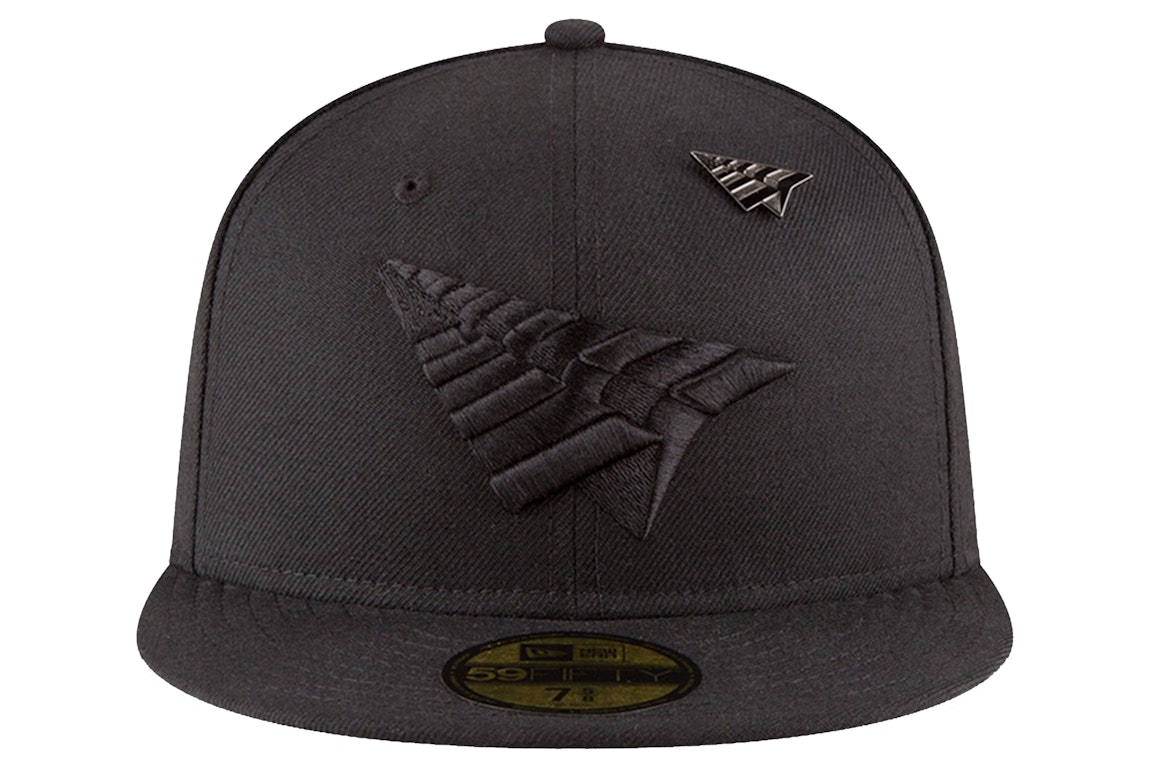 Pre-owned New Era X Paper Planes Blackout Crown 59fifty Fitted Hat Black