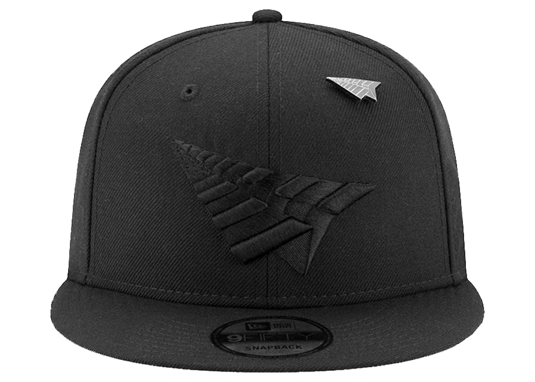 Pre-owned New Era X Paper Planes Blackout Crown 9fifty Snapback Hat Black