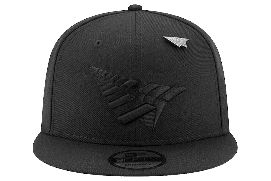 Pre-owned New Era X Paper Planes Blackout Crown 9fifty Snapback Hat Black