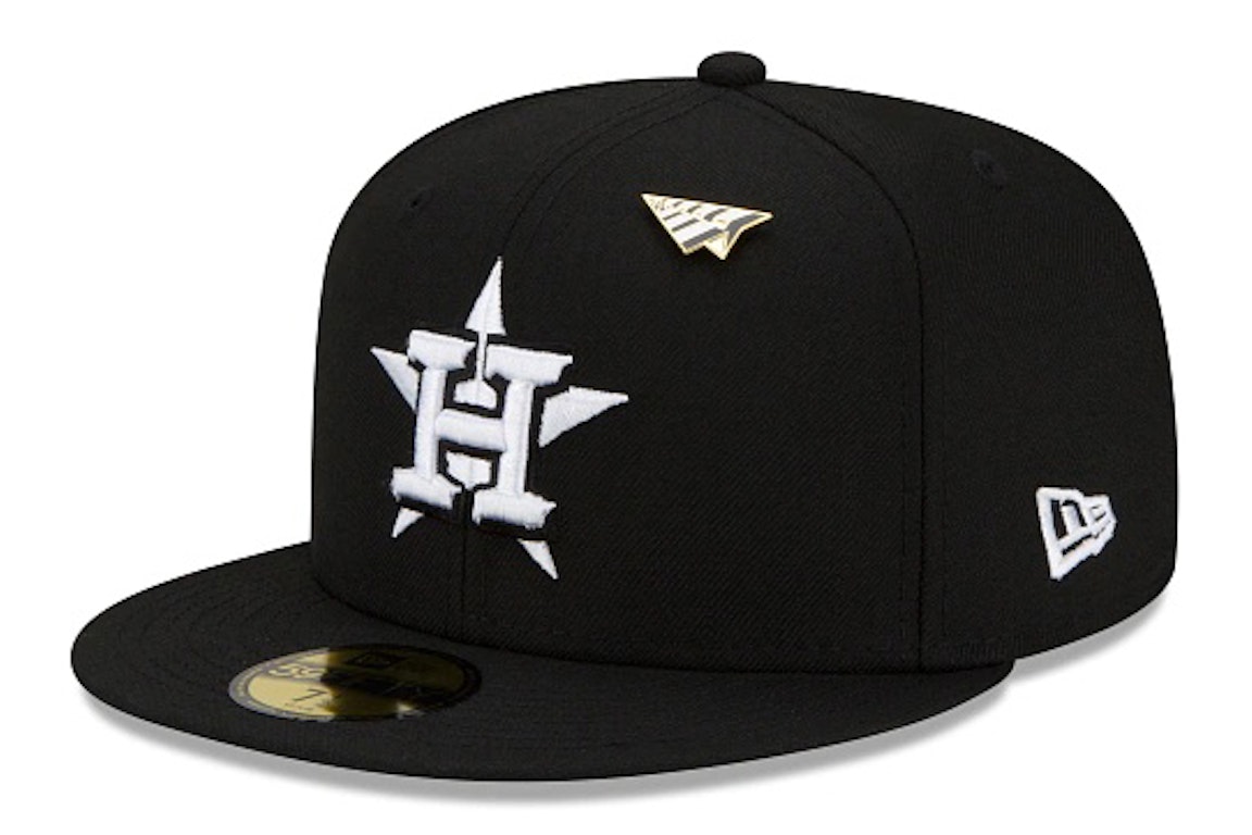 Pre-owned New Era X Paper Planes Houston Astros 59fifty Fitted Hat Black