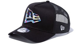New Era x Takashi Murakami A-Frame Trucker Flag 9Forty Hat Black