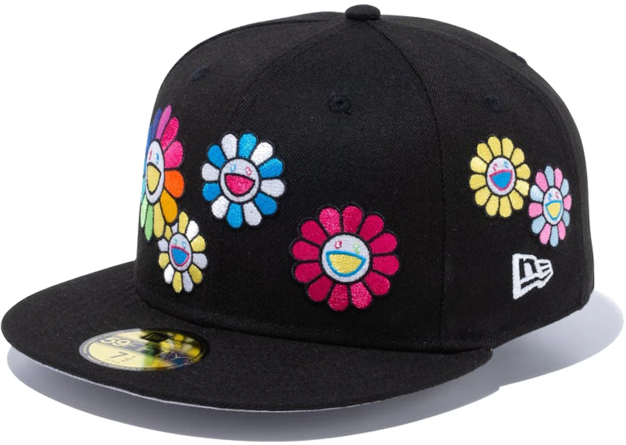New Era x Murakami Flower Allover 59Fifty Fitted Hat Black Rainbow - SS22 - US
