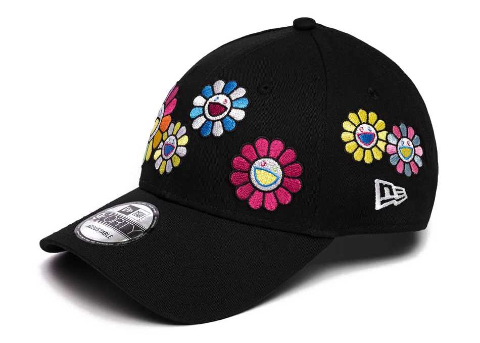 NEW ERA ニューエラ 59THIRTY ×村上隆 TAKASHI MURAKAMI FLOWER ALLOVER フラワー刺繍 ベースボールキャップ ブラック 7 1/8