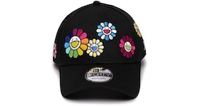 New Era x Takashi Murakami Flower Allover 9Forty Cloth Strap Hat Black Multi