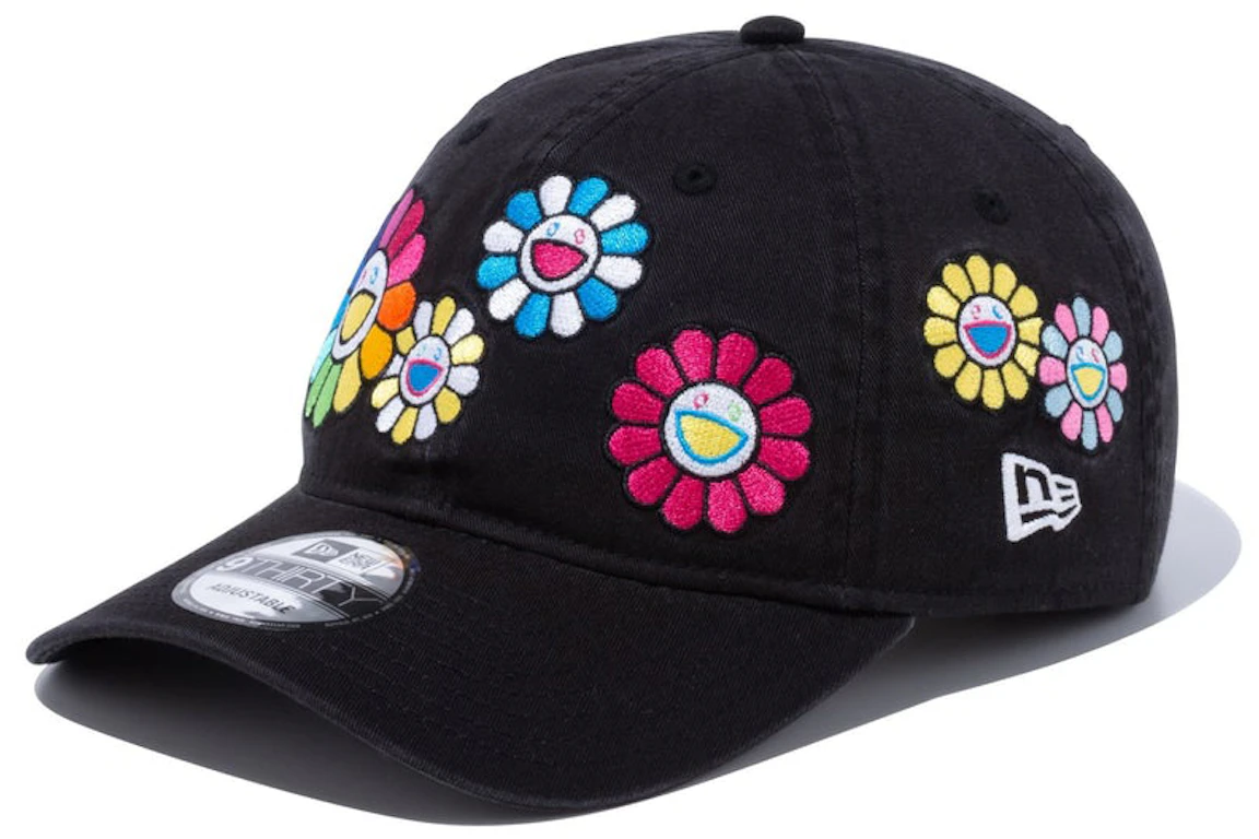 New Era x Takashi Murakami Flower Allover Cloth Strap Hat Faded Black