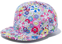 New Era x Takashi Murakami Flower Allover Print 59Fifty Fitted Hat White Rainbow