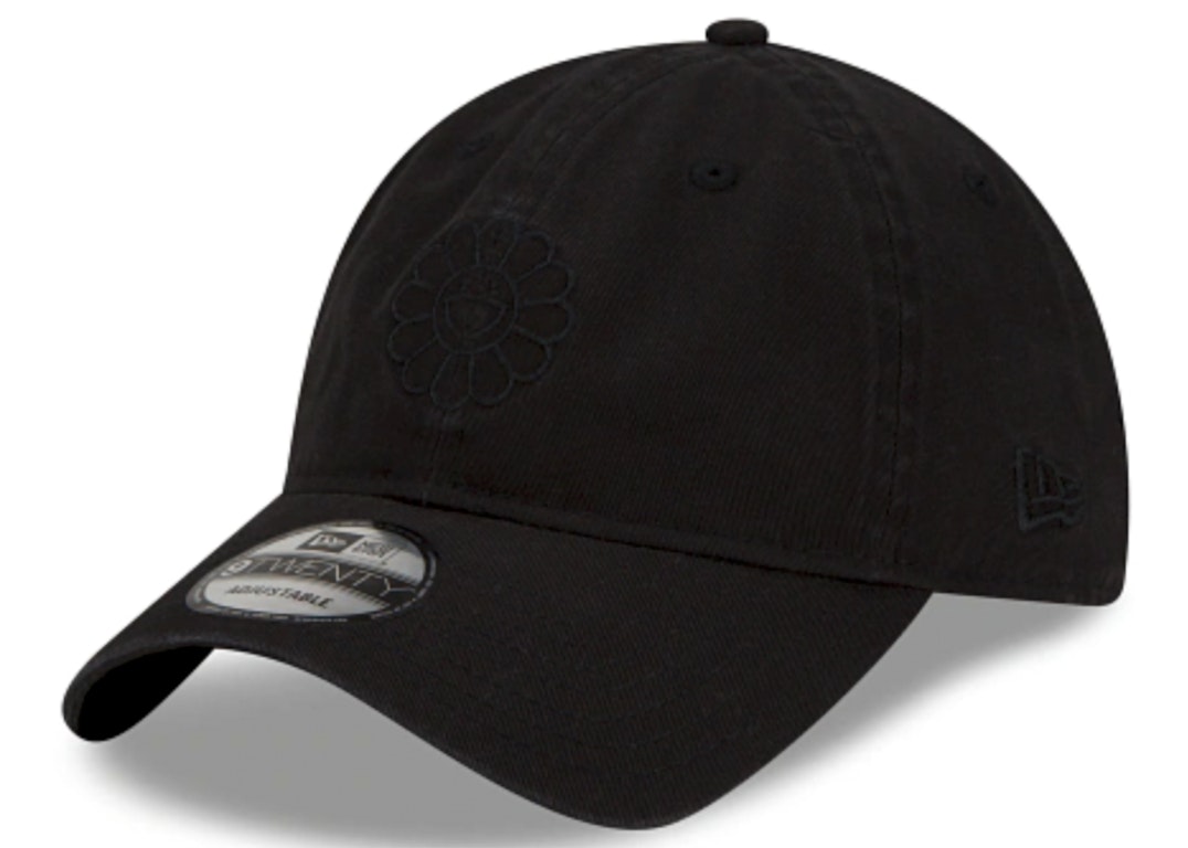 Pre-owned New Era X Takashi Murakami Flower Cloth Strap 9twenty Hat Black Black