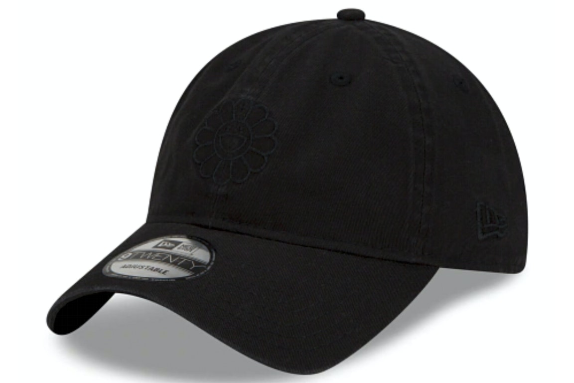 Pre-owned New Era X Takashi Murakami Flower Cloth Strap 9twenty Hat Black Black