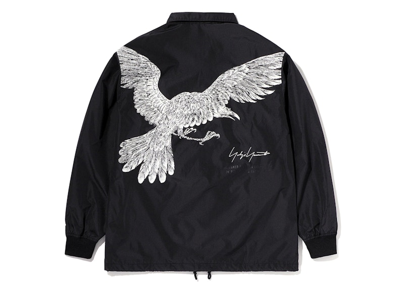 New Era x Yohji Yamamoto Crow Print Coach Jacket Black - SS22 