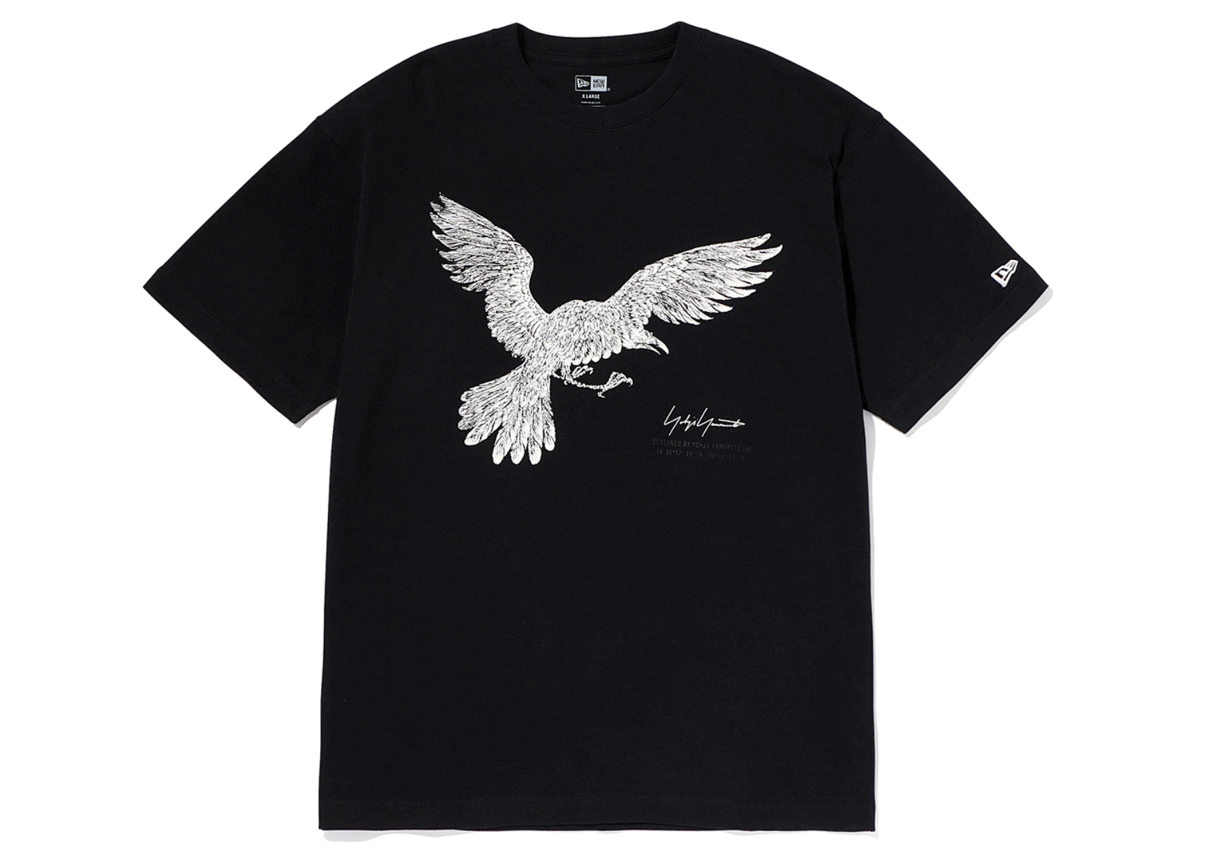 New Era x Yohji Yamamoto Crow Print S/S Tee Black - SS22 - US