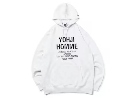 New Era x Yohji Yamamoto Yohji Homme Hoodie White - SS23 - US