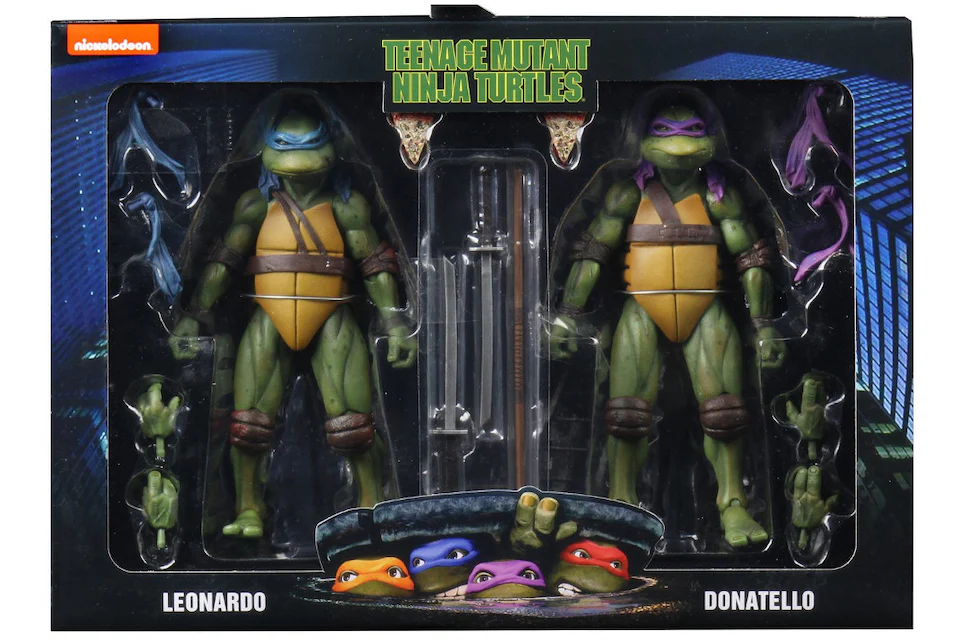 Nickelodeon TMNT 1990 Movie 7” Scale 2-Packs Sets (Leonardo & Donatello) Action Figure