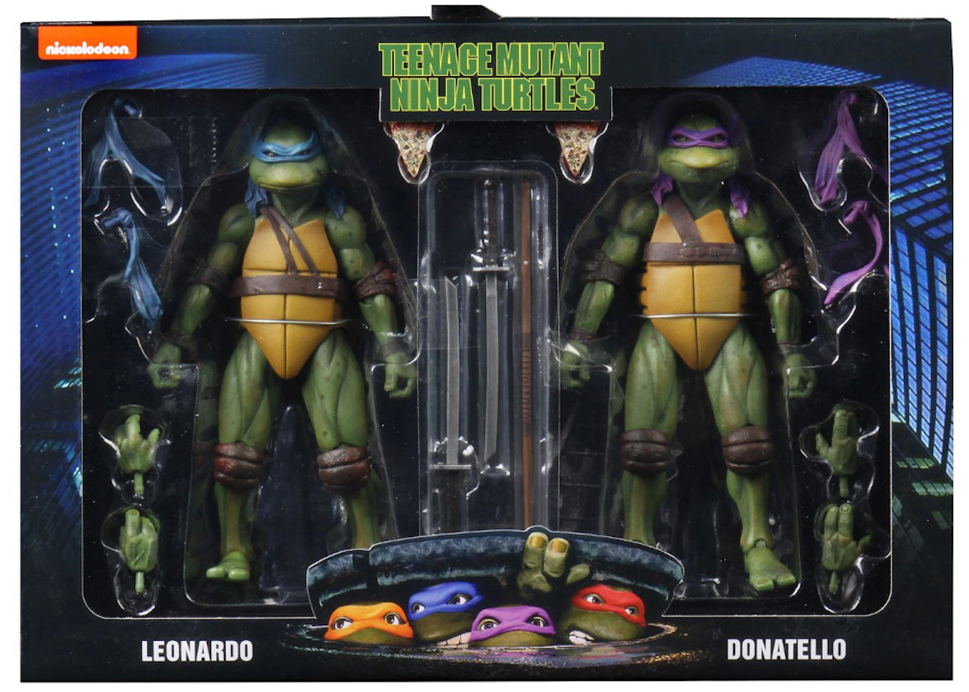 Nickelodeon TMNT 1990 Movie 7” Scale 2-Packs Sets (Leonardo
