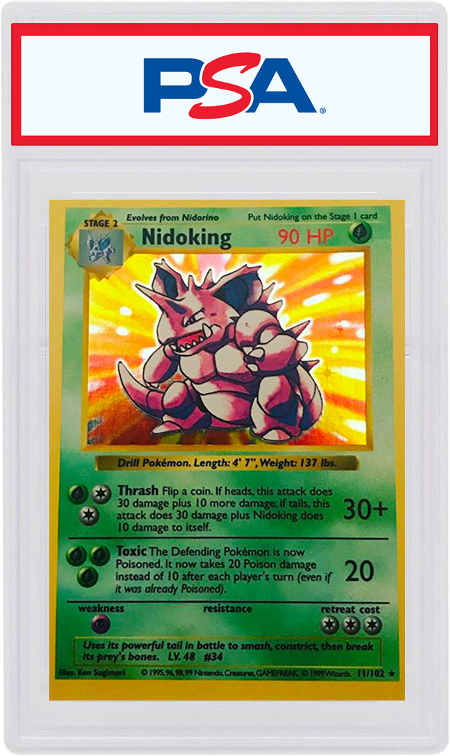 Nidoking-Holo 1999 Pokemon TCG Base Set Shadowless #11/102 - 1999 - US