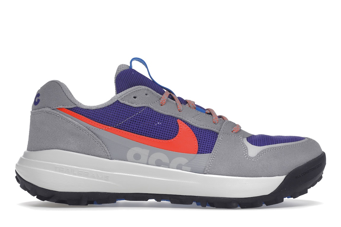 Pre-owned Nike Acg Lowcate Wolf Grey Bright Crimson In Wolf Grey/bright Crimson-indigo Burst