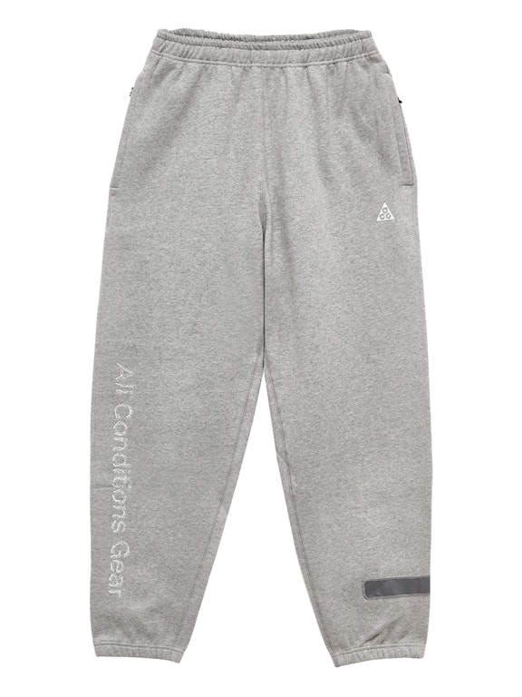 Pre-owned Nike Acg Therma-fit Airora Full-zip Fleece Joggers Grey Heather/black/light Smoke Grey