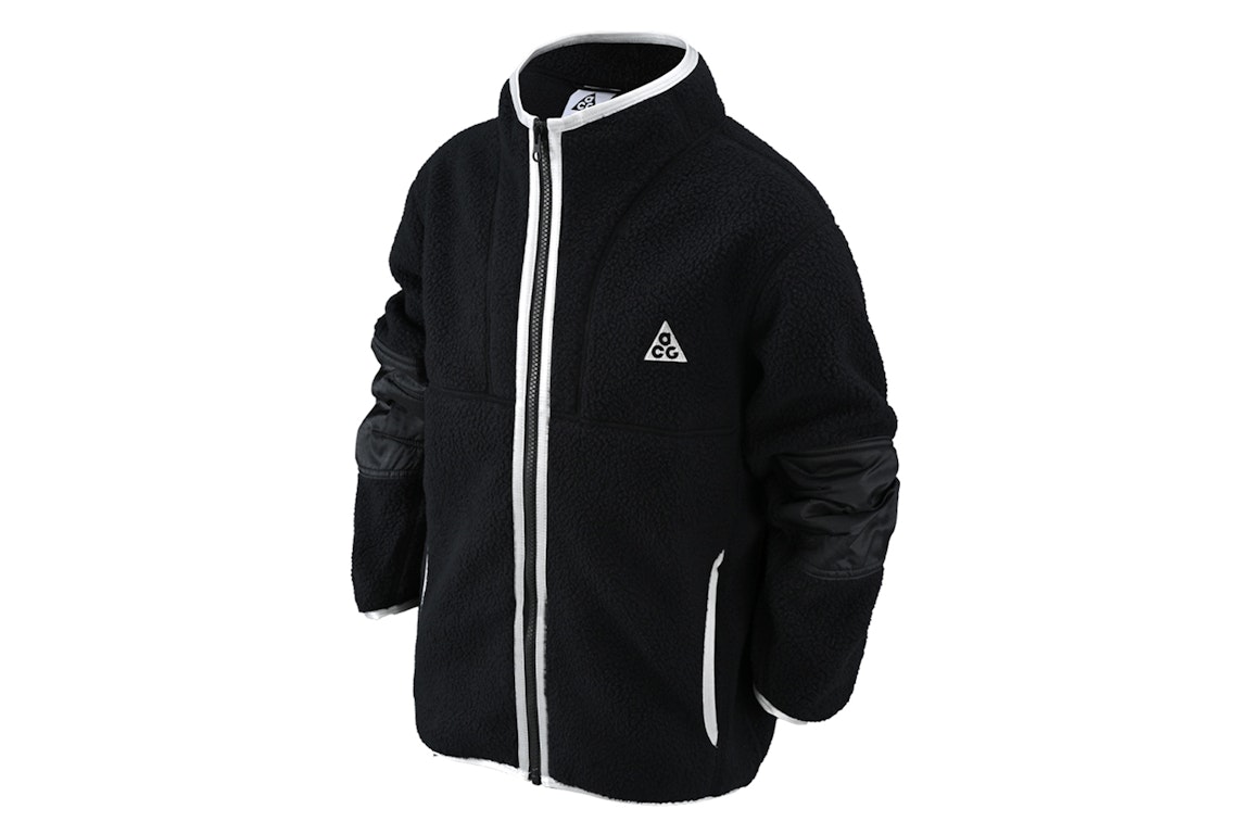 Pre-owned Nike Acg Therma-fit Sherpa Sweatshirt Core Black/wolf Grey