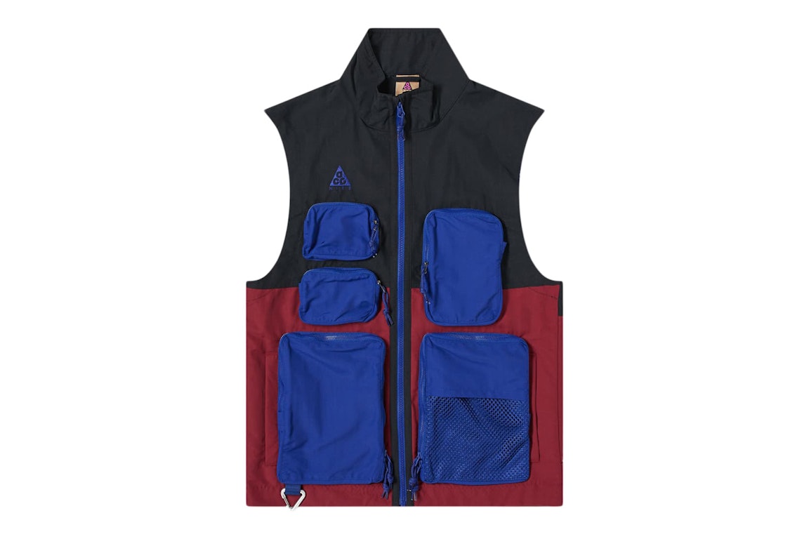 Pre-owned Nike Acg Vest Black/dark Beetroot/deep Royal Blue