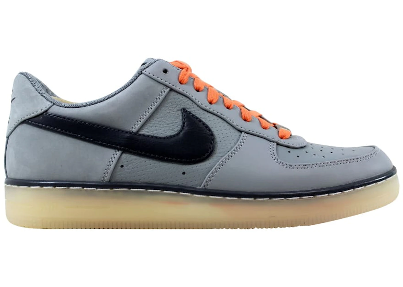 Nike AF1 Downtown Silver/Dark Grey-White-Atomic Orange Men's - 579962-006 - US