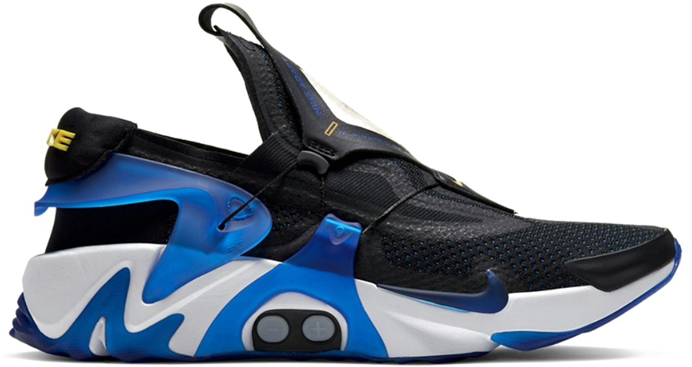 Merg Schande duurzame grondstof Nike Adapt Huarache Black Racer Blue (UK Charger) Men's - CT4089-001 - US