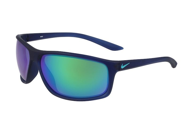 Pre-owned Nike Adrenaline Sunglasses6616) In Navy Blue/green Mirror Grey (ev1113/433