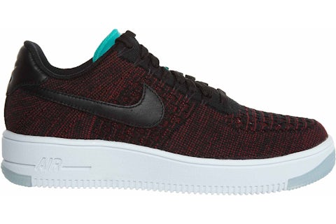 Nike Af1 Flyknit Low Black Black Team Red (Women's) 820256-002 US